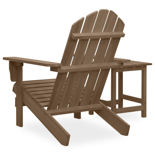 Cadeira de jardim Adirondack com mesa madeira de abeto castanho M 4