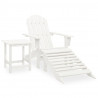 Silla con otomana y mesa jardín Adirondack macizo abeto blanco 1
