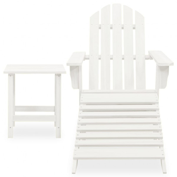 Silla con otomana y mesa jardín Adirondack macizo abeto blanco M 2