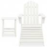 Silla con otomana y mesa jardín Adirondack macizo abeto blanco 2