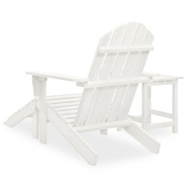 Cadeira de jardim Adirondack c/ otomano e mesa abeto branco M 4