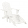Silla con otomana y mesa jardín Adirondack macizo abeto blanco 5