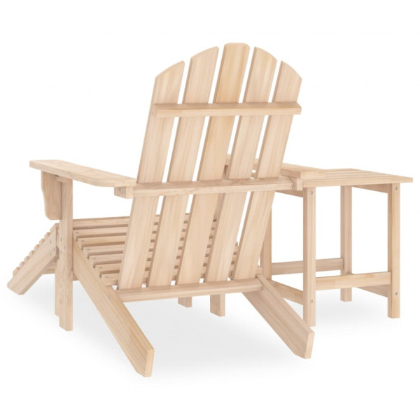 Silla Adirondack de jardín con otomana y mesa macizo abeto rosa M 4