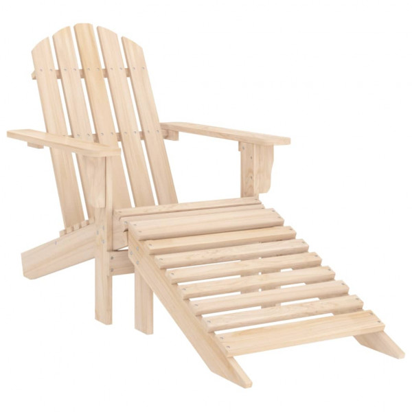 Silla Adirondack de jardín con otomana y mesa macizo abeto rosa M 5