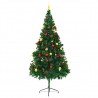 Árvore de Natal artificial pré-iluminada + enfeites 210cm verde 5