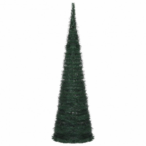 Árbol de Navidad emergente preiluminado con luces verde 150 cm M 5