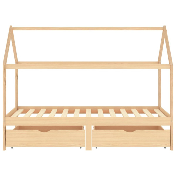 Estructura de cama infantil con cajones madera de pino 90x200cm M 3