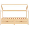 Estructura de cama infantil con cajones madera de pino 90x200cm 3
