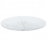 Tablero de mesa diseño mármol vidrio templado blanco Ø30x0.8 cm 3