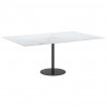 Tablero mesa diseño mármol vidrio templado blanco 100x62 cm 8mm 2