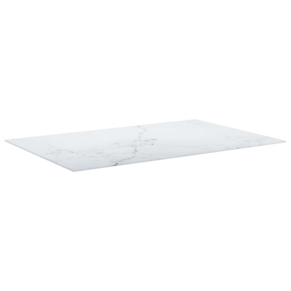 Tablero mesa diseño mármol vidrio templado blanco 100x62 cm 8mm M 3