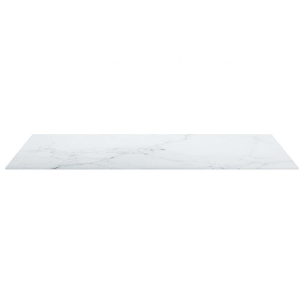 Tablero mesa diseño mármol vidrio templado blanco 100x62 cm 8mm M 4