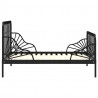 Estructura de cama extensible metal negra 80x130/200 cm 3