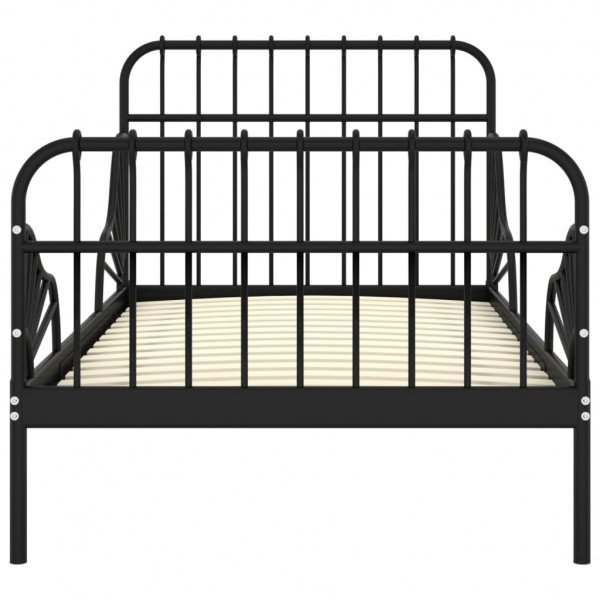 Estructura de cama extensible metal negra 80x130/200 cm M 4