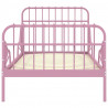 Estrutura de cama extensível em metal rosa 80x130/200 cm 4