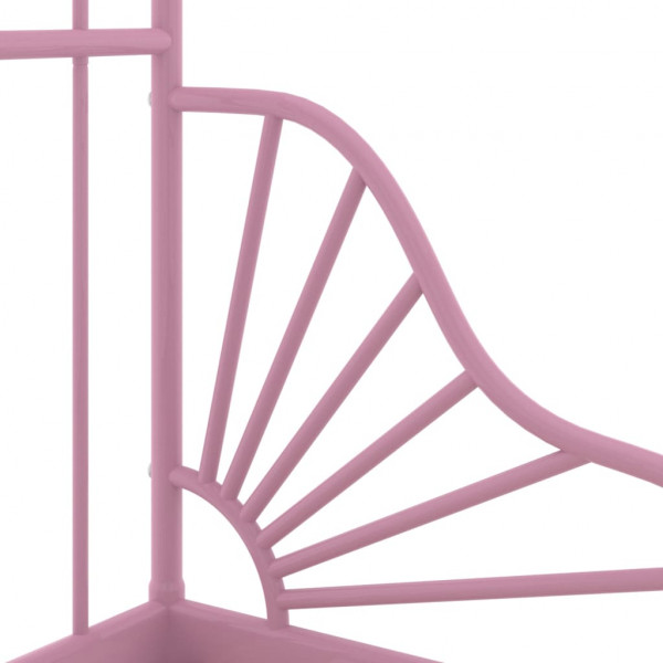 Estrutura de cama extensível em metal rosa 80x130/200 cm M 5
