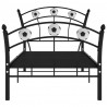 Estructura de cama con diseño de fútbol metal negro 90x200 cm 3