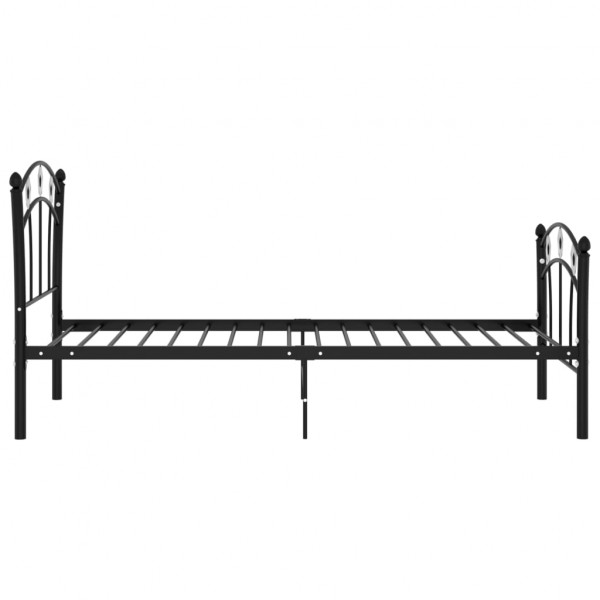 Estrutura de cama com design de futebol 90x200 cm metal preto M 4