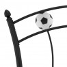 Estrutura de cama com design de futebol 90x200 cm metal preto 5