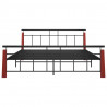 Estructura de cama madera maciza de roble metal 180x200 cm 3