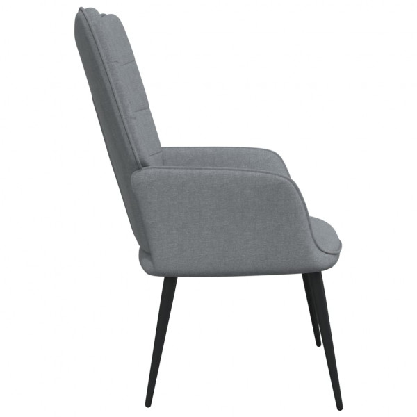 Silla de relajación de tela gris claro M 3