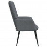 Silla de relajación de tela gris oscuro 3