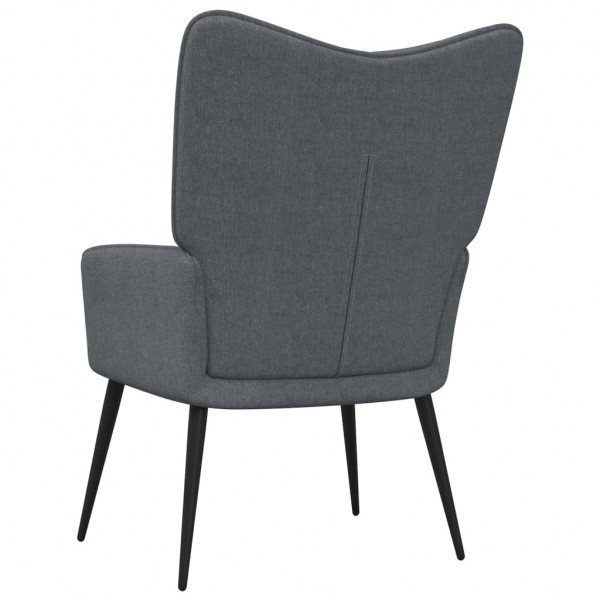 Silla de relajación de tela gris oscuro M 4