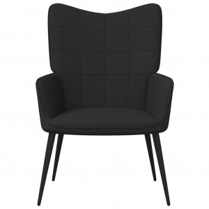 Silla de relajación de tela negro H