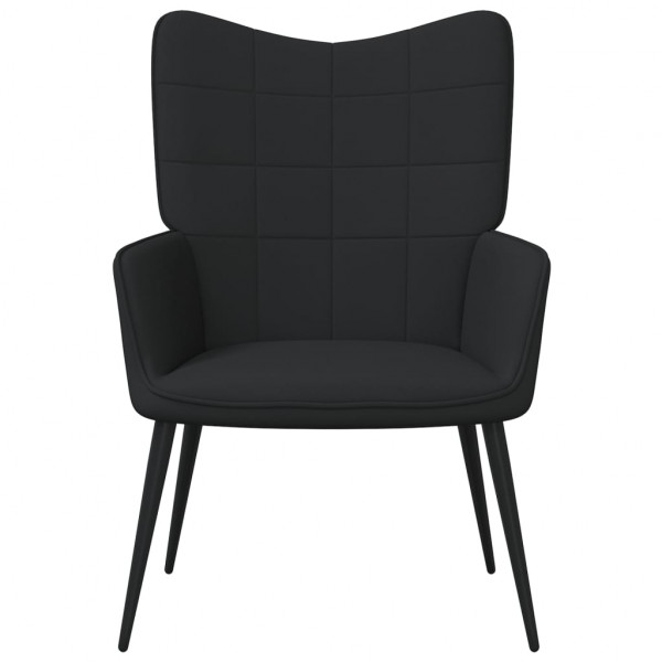 Silla de relajación de tela negro M 2