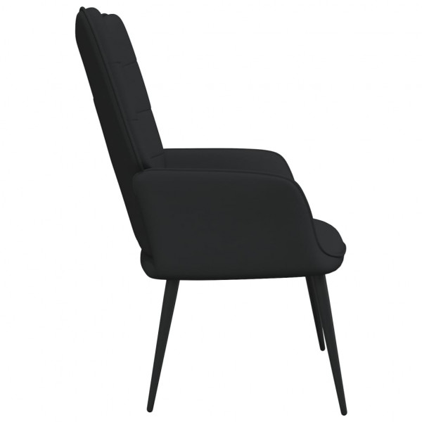 Silla de relajación de tela negro M 3