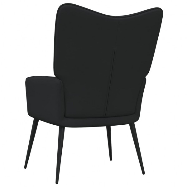 Silla de relajación de tela negro M 4