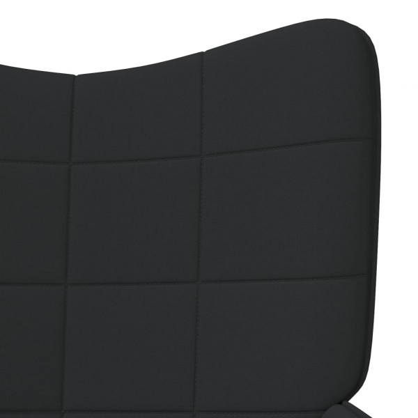 Silla de relajación de tela negro M 5