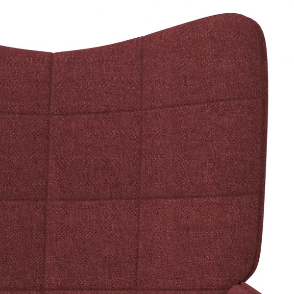 Silla de relajación de tela rojo tinto M 5