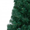 Medio árbol de Navidad artificial con soporte PVC verde 240 cm 5