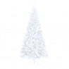 Medio árbol de Navidad artificial con soporte PVC blanco 180 cm 3