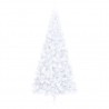 Medio árbol de Navidad artificial con soporte PVC blanco 240 cm 3