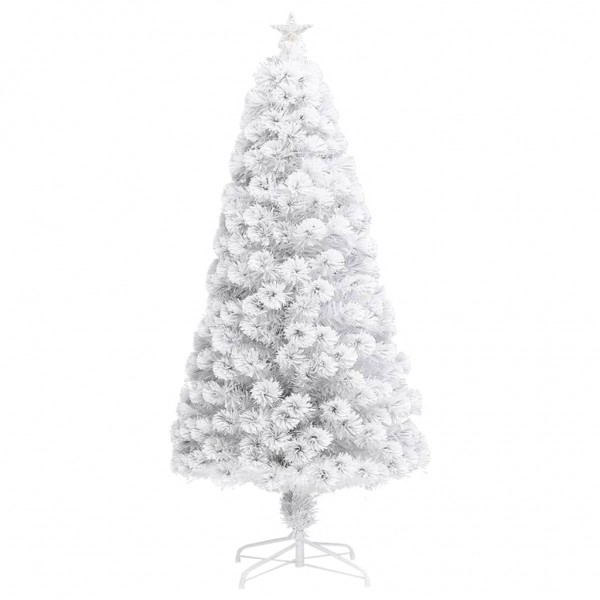Árbol de Navidad artificial con luces fibra óptica blanco 64 cm M 3