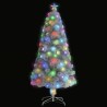 Árbol de Navidad artificial con luces fibra óptica blanco 120cm 2