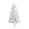 Árbol de Navidad artificial con luces fibra óptica blanco 120cm 3
