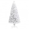 Árbol de Navidad artificial con luces fibra óptica blanco 150cm 3