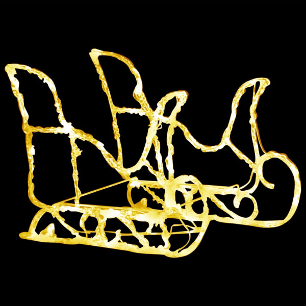 Decoração de Natal renas/trenó 160 luzes LED 130 cm acrílico M 4