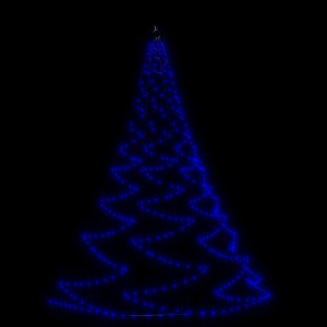 Árbol de pared con gancho metálico 720 LED azul 5 m H