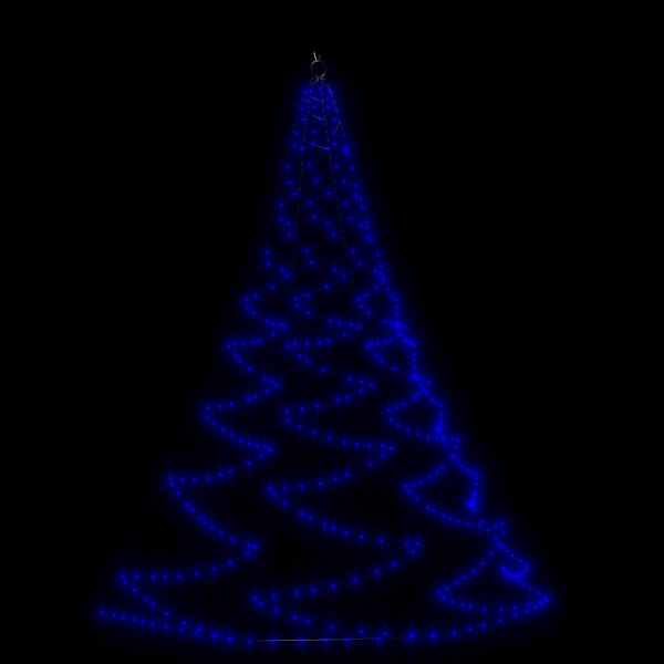 Árbol de pared con gancho metálico 720 LED azul 5 m M 2