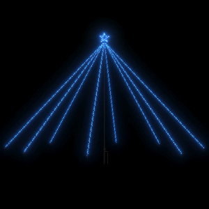 Luces de árbol de Navidad interior 576 LED azul 3.6 m H