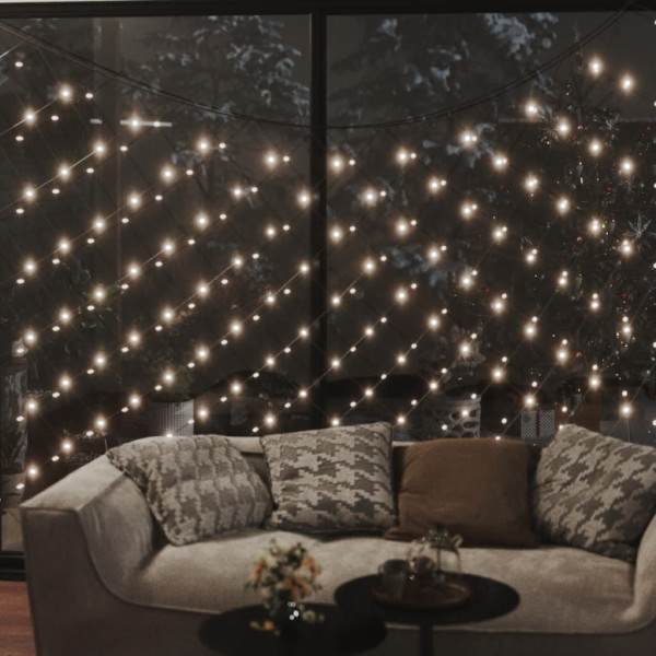 Rede de luzes de Natal 204 LED branco quente 3x2 m M 4