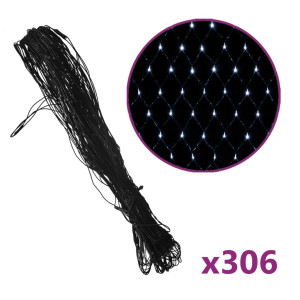 Luzes vermelhas Natal 306 LEDs branco frio 3x3 m interior/exterior H