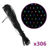 Red de luces de Navidad 306 LED colores 3x3 m interior/exterior 2