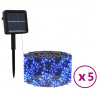 Tiras de luces solares LED 5 uds azul interior/exterior 2