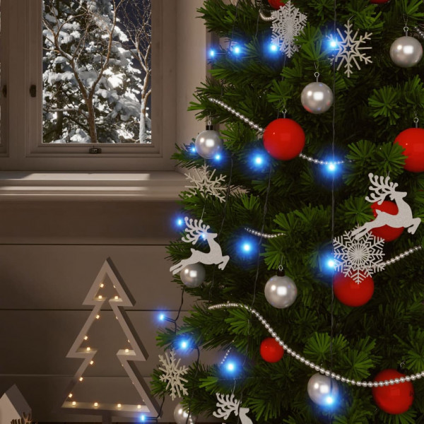 Luzes solares 5pcs 5x200 LEDs p/ interior/exterior azuis M 3