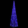 Cone de iluminação decorativo c/ LEDs azuis acrílico 60 cm 2